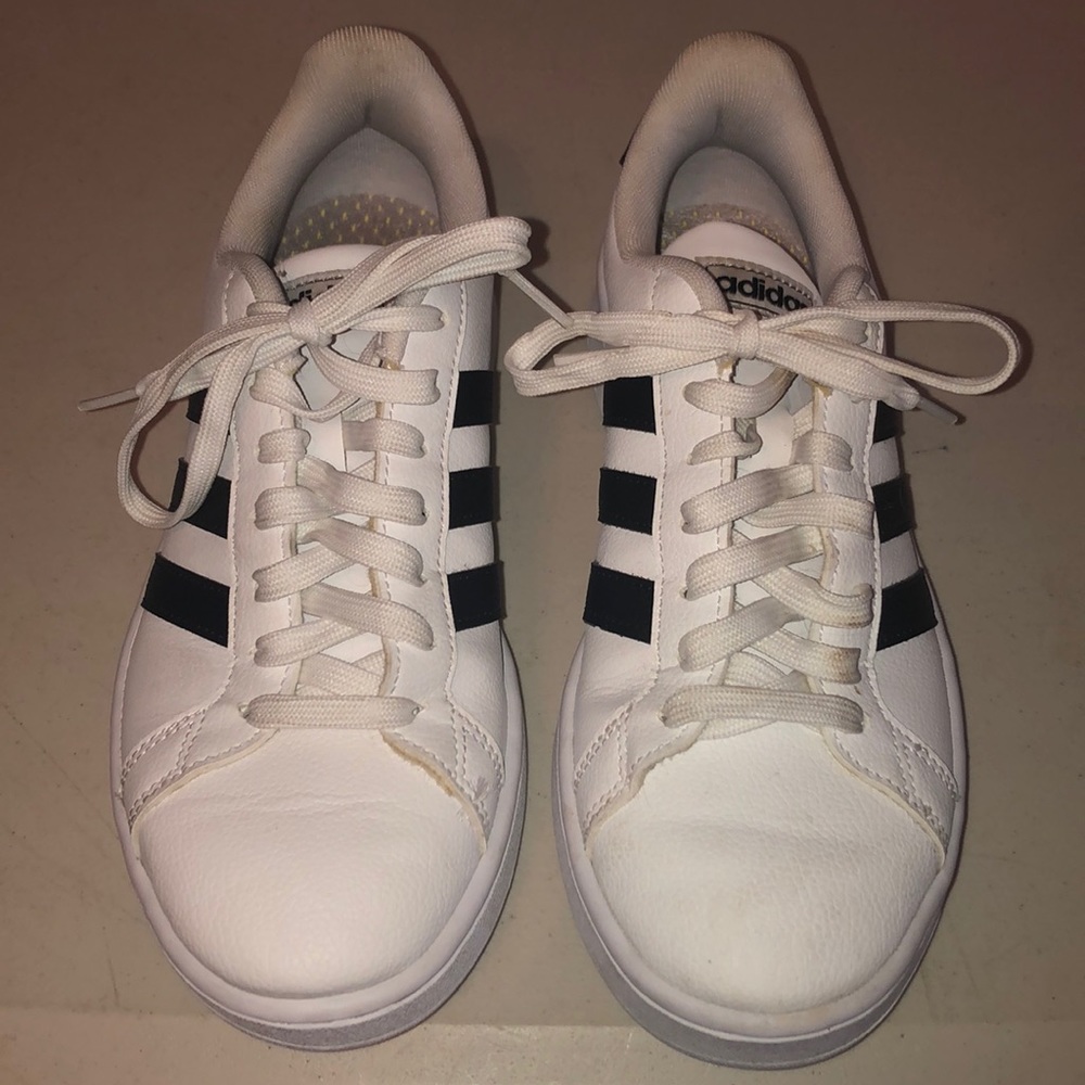 Leather Adidas Shoes (Size 8.5) (Worn Once)
